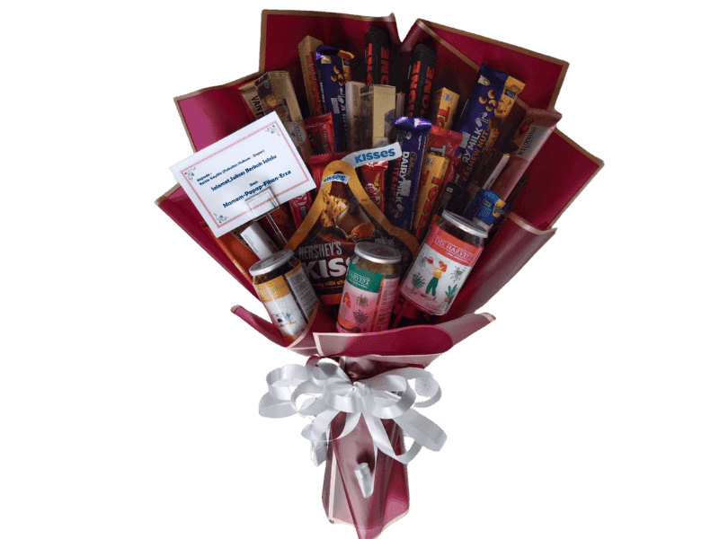 Buket Cokelat dan Minuman Spesial — Birthday