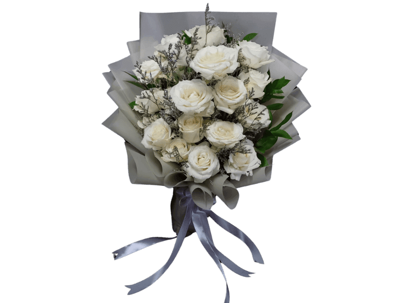 Buket Mawar Putih Elegan